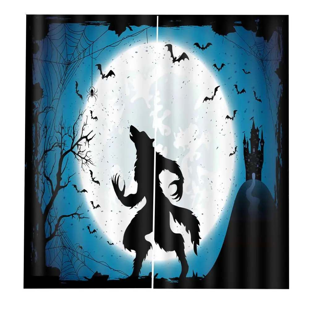 Затемняющие шторы с Луной под обезьяной для гостиной спальни занавески на окна