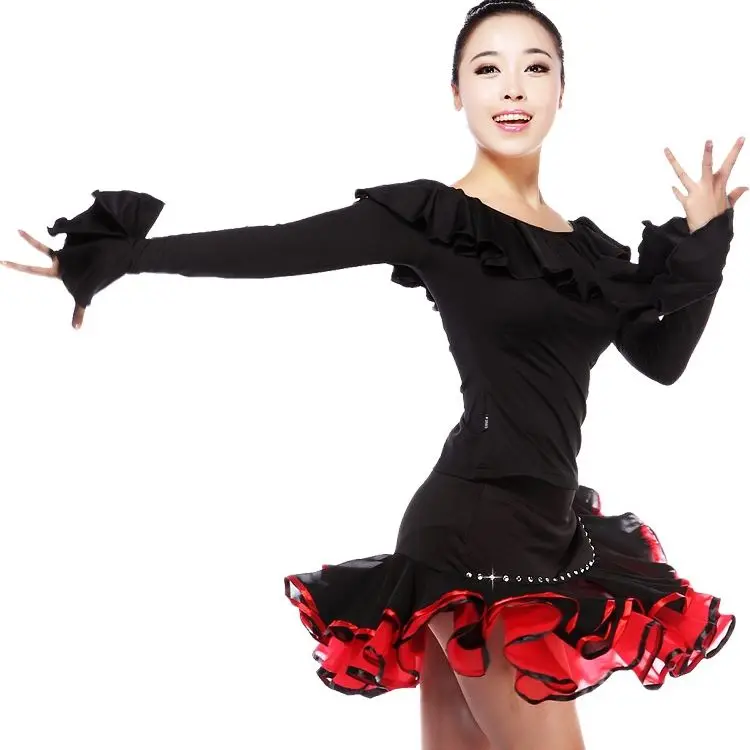 

2021 Spring and summer the new square dance skirt Latin female adult big