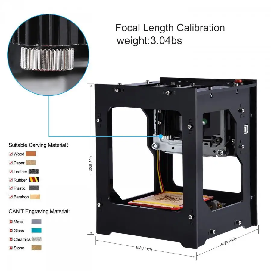 Лазерный гравер с Bluetooth и USB мини лазерный технологией сделай сам гравировальный