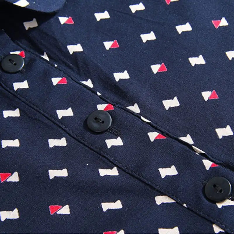 

Women Blouse Sweater Turn-Down Fake False Collar Detachable Geometric Pattern Printed Cotton Half Shirt Tie Button Apparel