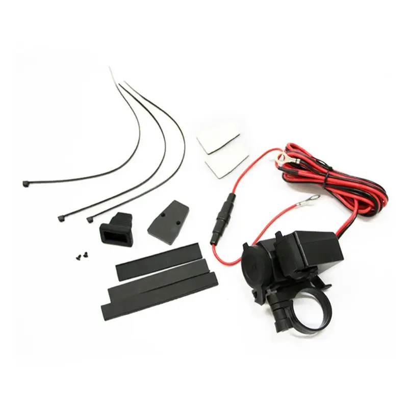 12V-24V Dual USB автомобильное зарядное устройство мотоцикл руль Зарядное креплением