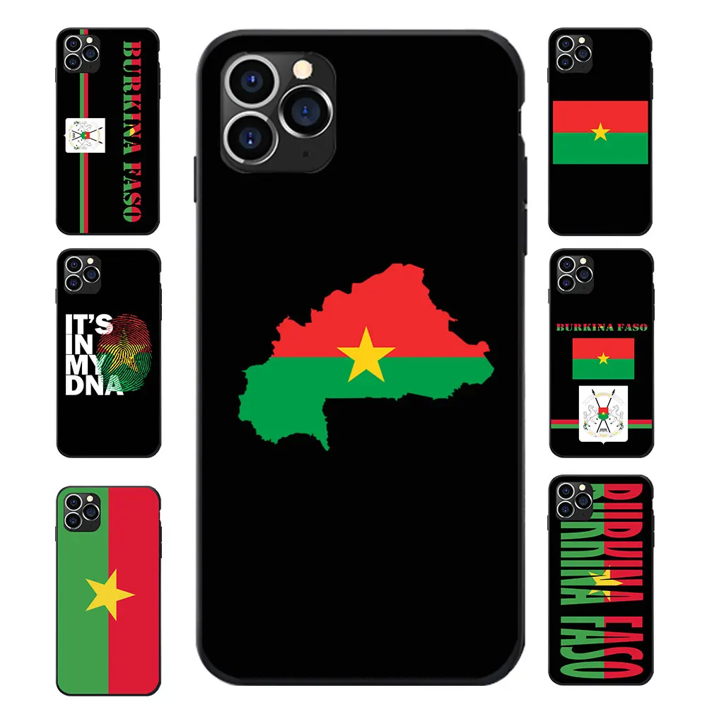 

Burkina Faso National Flag Coat Of Arms Theme Soft TPU Phone Cases For iPhone12 Mini Pro Max 6 7 8 13 S XR X Plus 11 SE2020