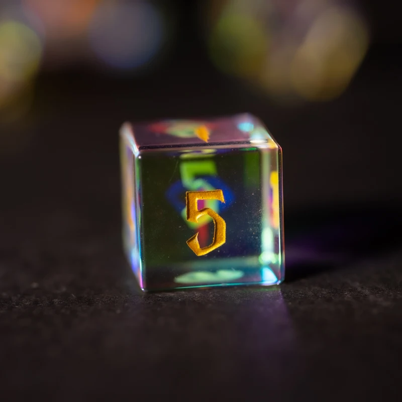7 шт./компл. цветной лазерный кристалл многогранные кости D &amp d D4 D6 D8 D10 % D12 D20 TRPG