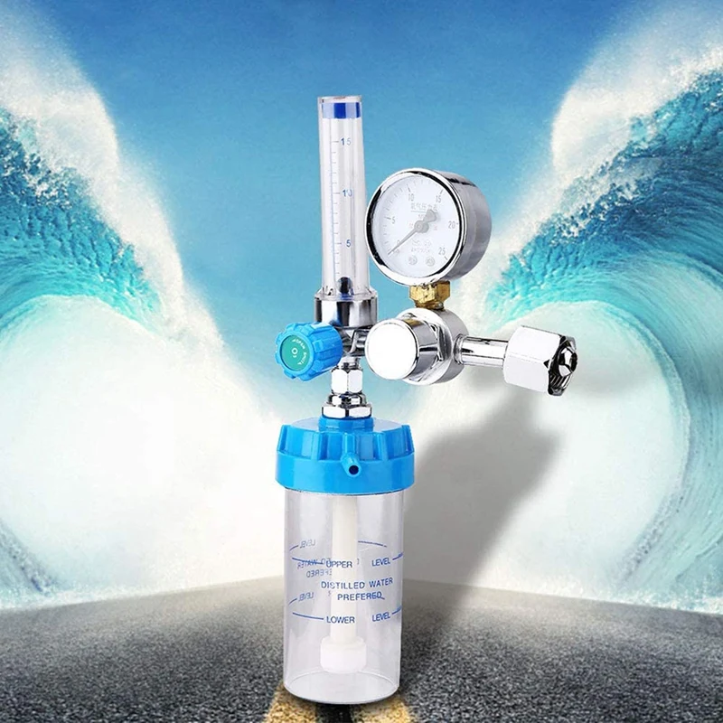 Oxygen Flow Meter Flowmeter Pressure Gauge Valve Regulator 0-10L/Min Internal Thread G5/8 | Инструменты