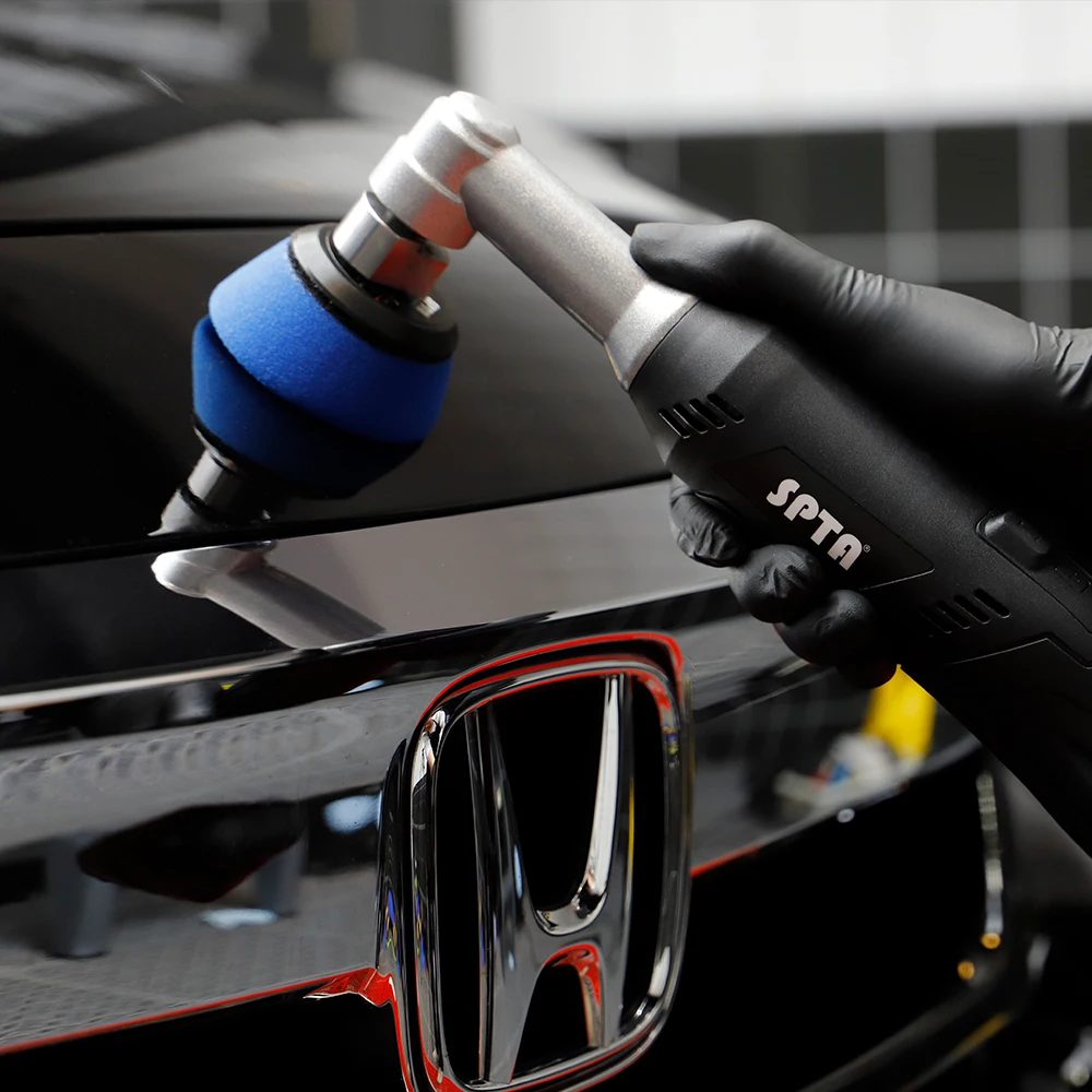 

SPTA Cordless Mini Car Polisher, 12V RO/DA Micro Scratches Killer With 1 Battery, Polishing Pad, Wool Pad for Polishing, Sanding