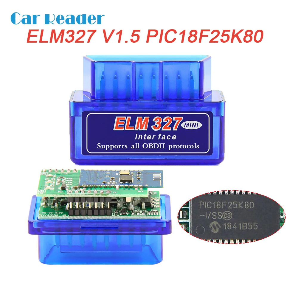 ELM327 V1.5 Bluetooth PIC18F25K80 OBD2 OBDII диагностический сканер Super Mini elm 327 Window/Android/Symbian для ATAL