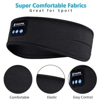 bluetooth sleeping headphones sports headband thin soft elastic comfortable wireless music earphones eye mask for side sleeper