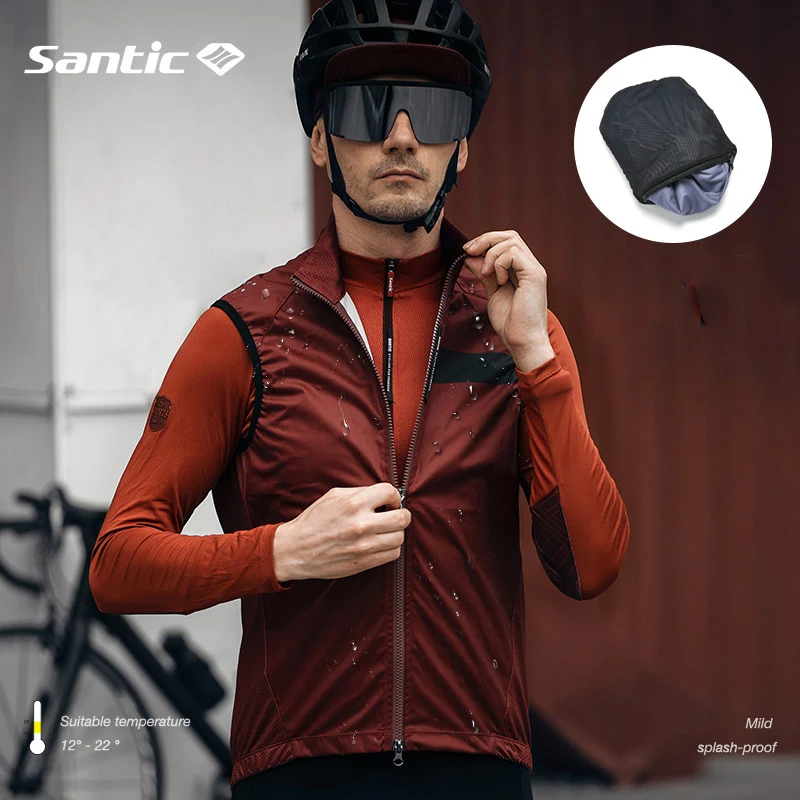 

Santic Top Quality Lightweight Windproof Cycling Wind Vest Cycling Outwear