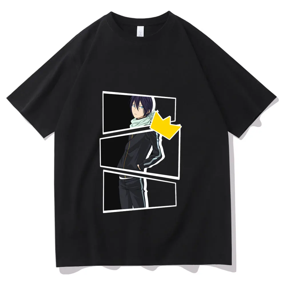 

Футболка мужская с японской мангой норагами Ято, повседневная смешная рубашка в стиле Харадзюку, топ в стиле хип-хоп, мультяшный рисунок, ун...