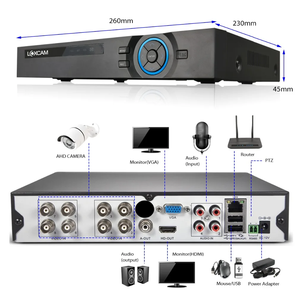 LOXCAM H.265+ 8CH 4K Ultra HD CCTV камера системы 8MP наружная IP66 Камера Безопасности ИК ночного видения камера видеонаблюдения комплект