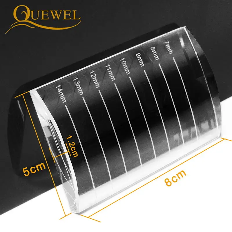 Поддон Quewel для накладных ресниц прозрачный стеклянный поддон с U образным/прямым