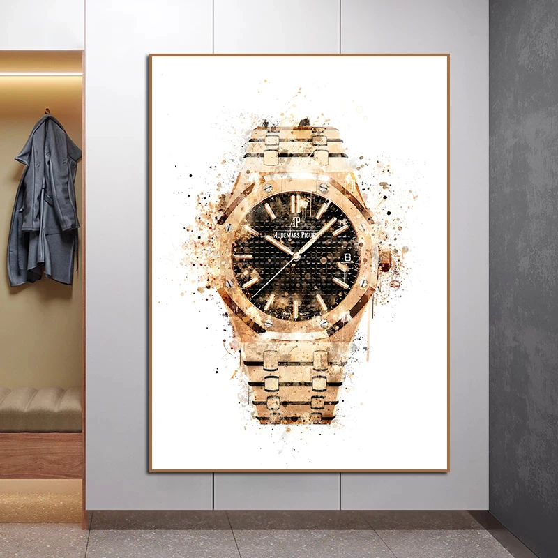 Наручные часы золотого цвета Картина на холсте Роскошный домашний декоративный