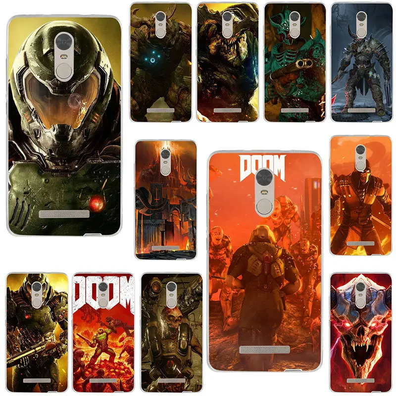 Мягкие чехлы из ТПУ для телефона Xiaomi Mi Note 2 3 4 4C 4i 5 5S 5X 6 6X 8 9 SE A1 A2 Lite Plus Pro Coque Games Doom