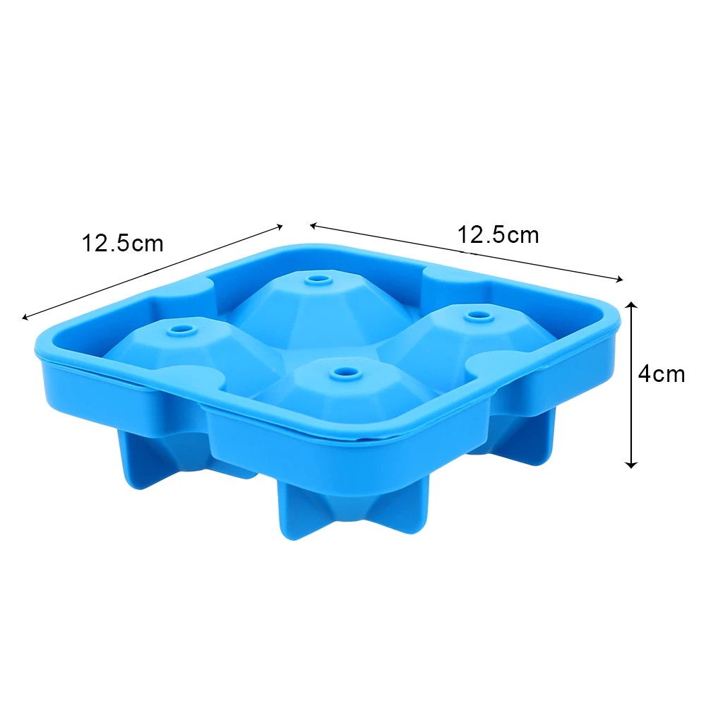 

Diamond Ice Cube Tray Reusable Ice Cubes Maker Silicone Ice Cream Molds Form Chocolate Mold Whiskey Party Bar Tools