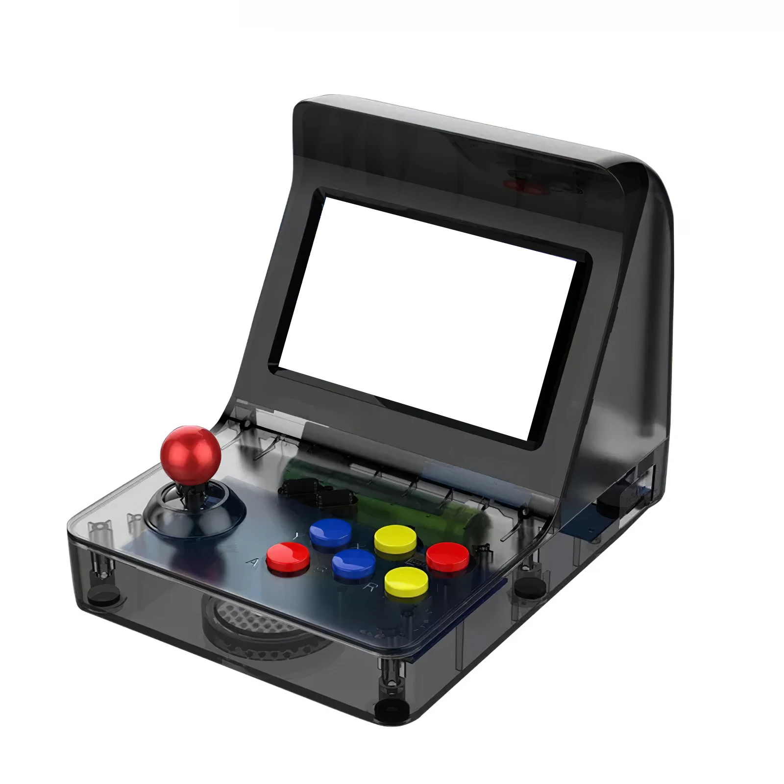 

Game Station Joystick Arcade with 2 Wired Controller Rocker Arcade Game Console 360 Degrees 4.3” Colorful Screen Rechargeable 3D