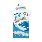 Милые морские животные Мягкий силиконовый чехол с рисунком из мультфильма пляжное полотенце для детей быстросохнущее банное полотенце плавательный плащ