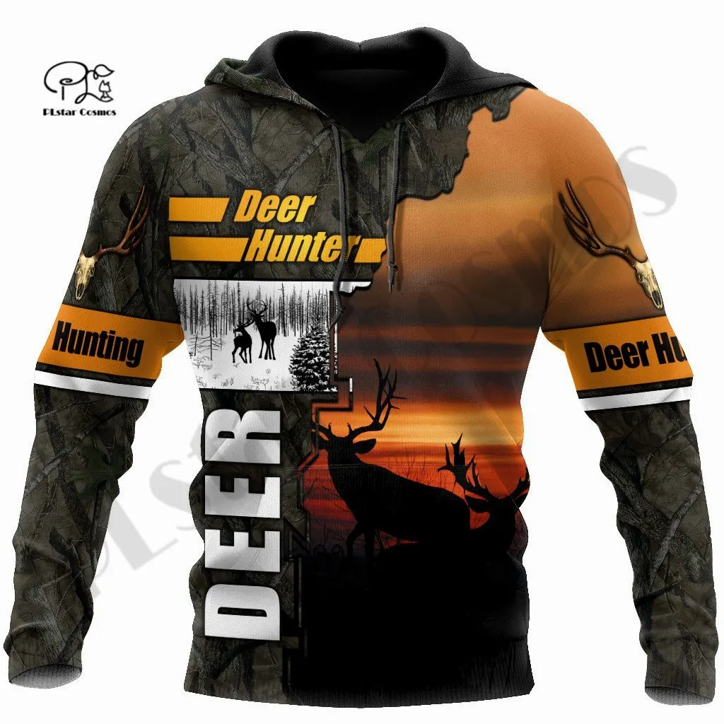 

PLstar Cosmos 3Dprint Newest Deer Hunting Art Harajuku Premium Streetwear Funny Unique Awsome Casual Hoodies/Sweatshirt/Zip P-7