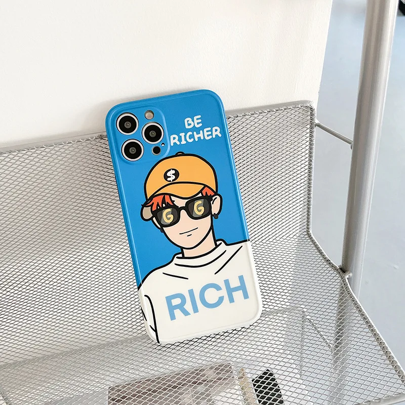 

Cartoon lovers Phone Case for iPhone12 11 PRO MAX 12mini Soft Case X Xs Xr Slim Fit 7 8 Plus Camera Lens Protection Back Cover