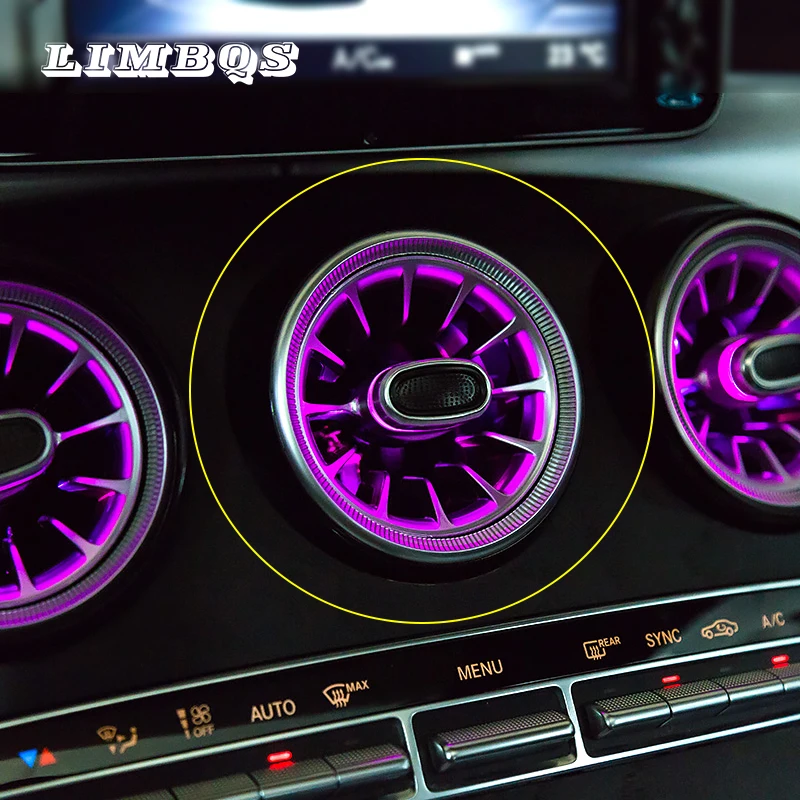 

Turbine outlet LED lights for W205 GLC Mercedes benz C GLC class front air condition vent inlet center console ambient lights