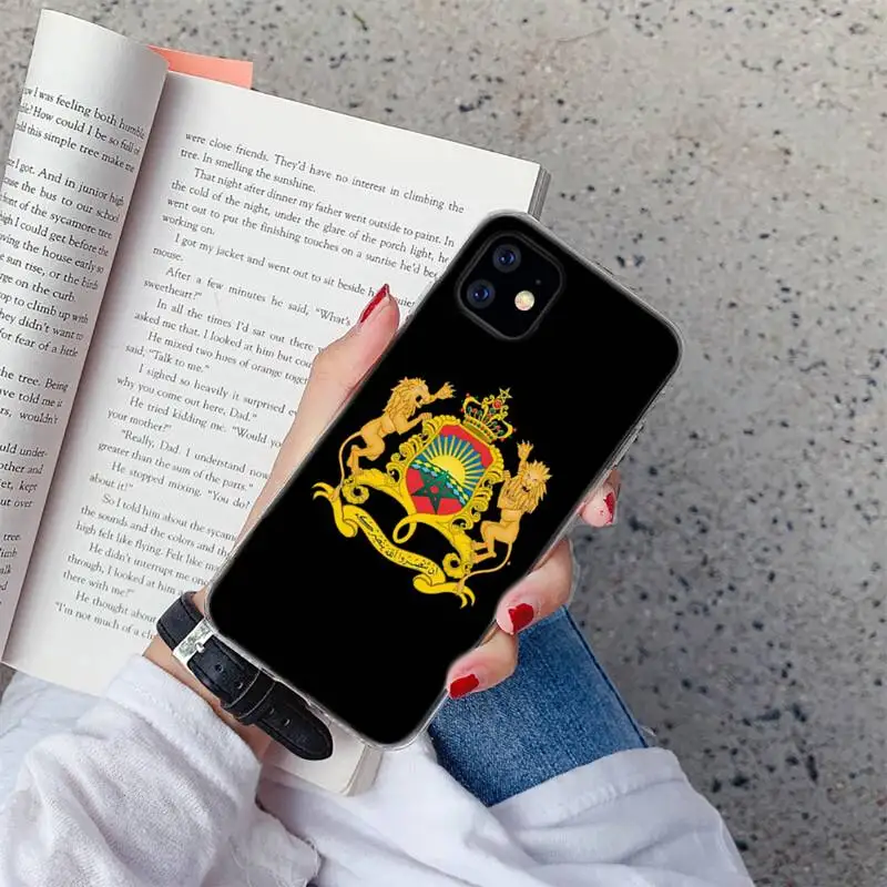 

Morocco Flag Coat Of Arms Phone Case For iphone 12 5 5s 5c se 6 6s 7 8 plus x xs xr 11 pro max mini