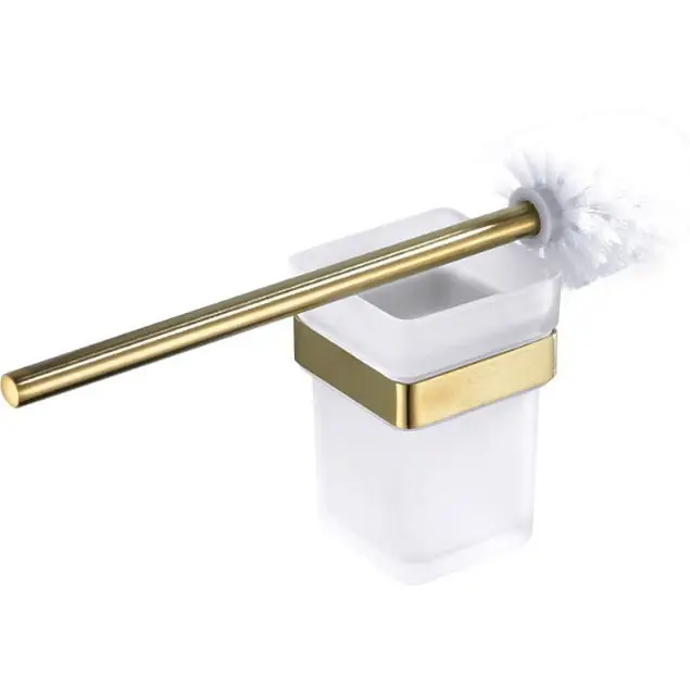 Toilet brush Hongdec матовый золотой настенный набор аксессуаров для ванной комнаты из нержавеющей стали - Цвет: Toilet brush