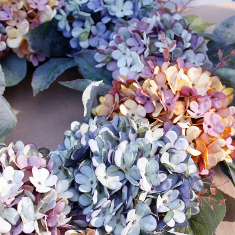 

Hydrangea wreath Wedding Wreath Flower Christmas Garland Home door Decoration P15D