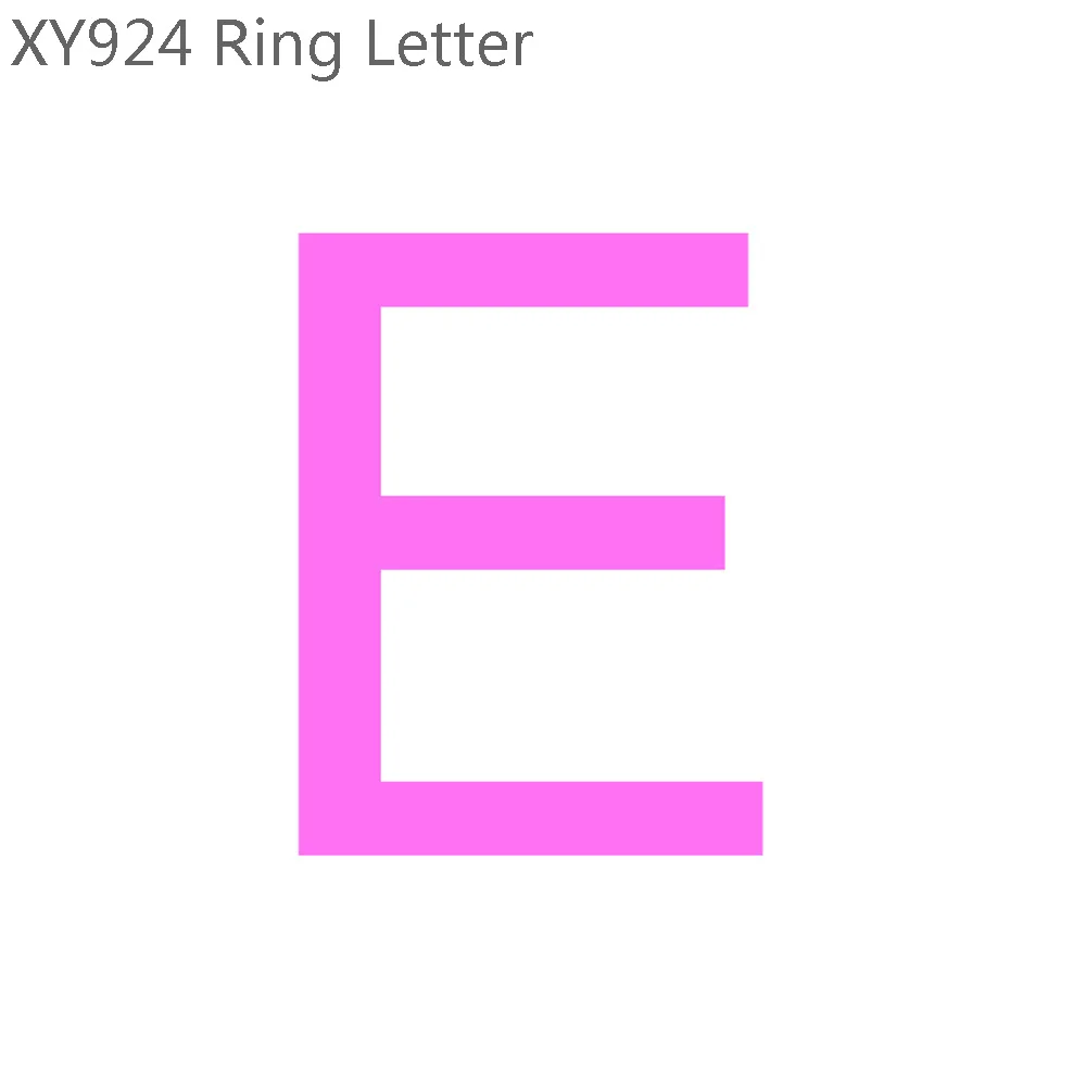 Letter E Trusta 925 Твердые ювелирные изделия из настоящего стерлингового серебра 26 букв A-Z коктейльное кольцо Размер 5 6 7 девочек Дети Рождественский подарок XY924 - Цвет основного камня: Letter E
