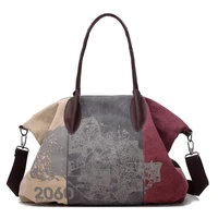 european and american fashion trend canvas print woman bag large capacity leisure travel shopping cross body bag
