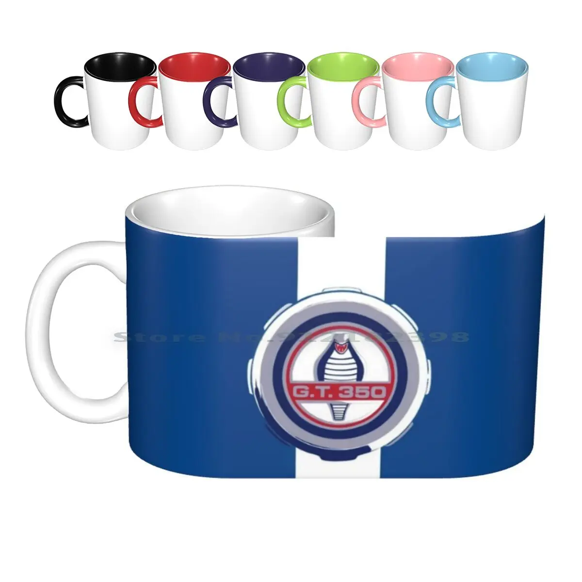 

G.t. 350 Emblem Detail Ceramic Mugs Coffee Cups Milk Tea Mug Gt350 Gt 350 Classic Vintage Creative Trending Vintage Gift Bottle