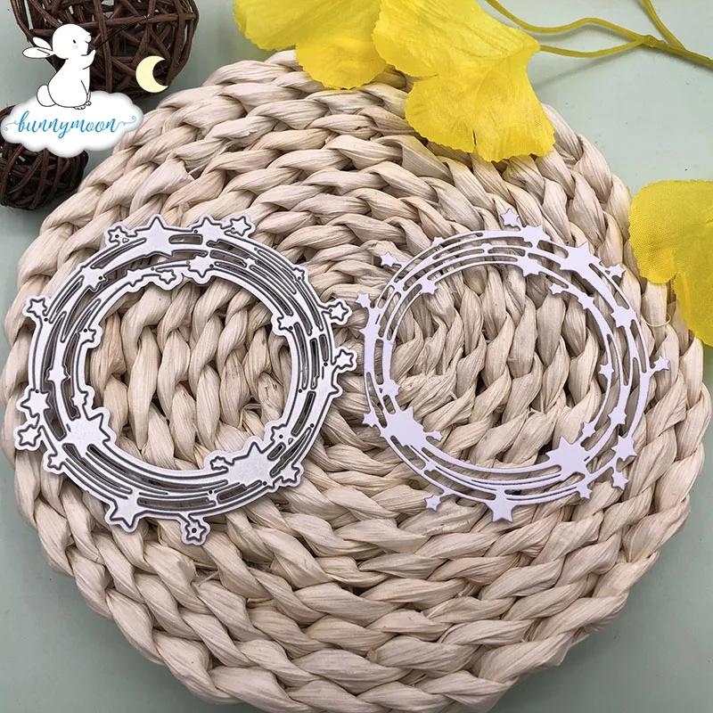 Bunnymoon Пентаграмма Круг трафарет металлический Трафаретный вырубной штамп для