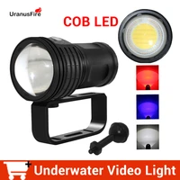 tactical underwater 100m led diving flashlight waterproof cob led 10800lumens photography video fill light torch 418650 battery