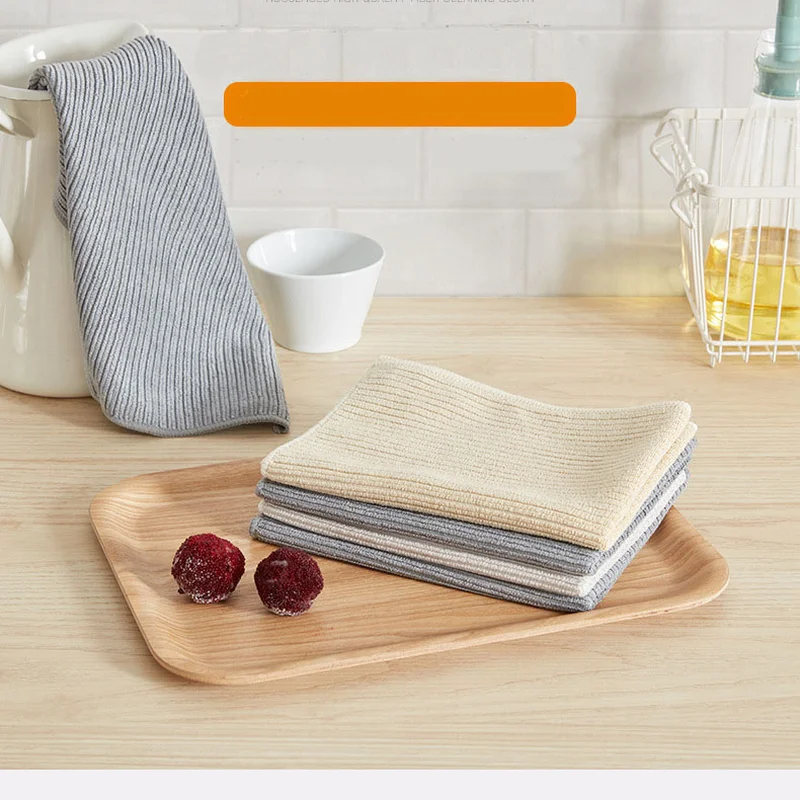 

Kitchen Anti-grease Wiping Rags Efficient Super Absorbent Microfiber Cleaning Cloth Home Washing Dish Kitchen Cleaning Towel