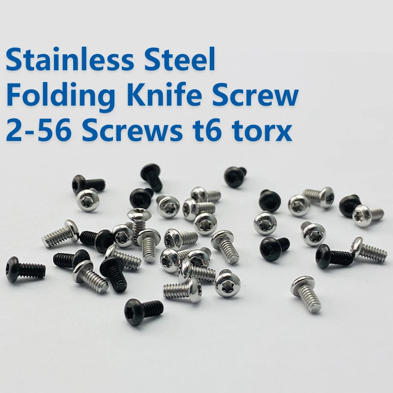 

Custom Stainless 2-56 Screws t6 torx Screw Button Head Pocket Knife clip Screw Stainless Knife Handle Accessories