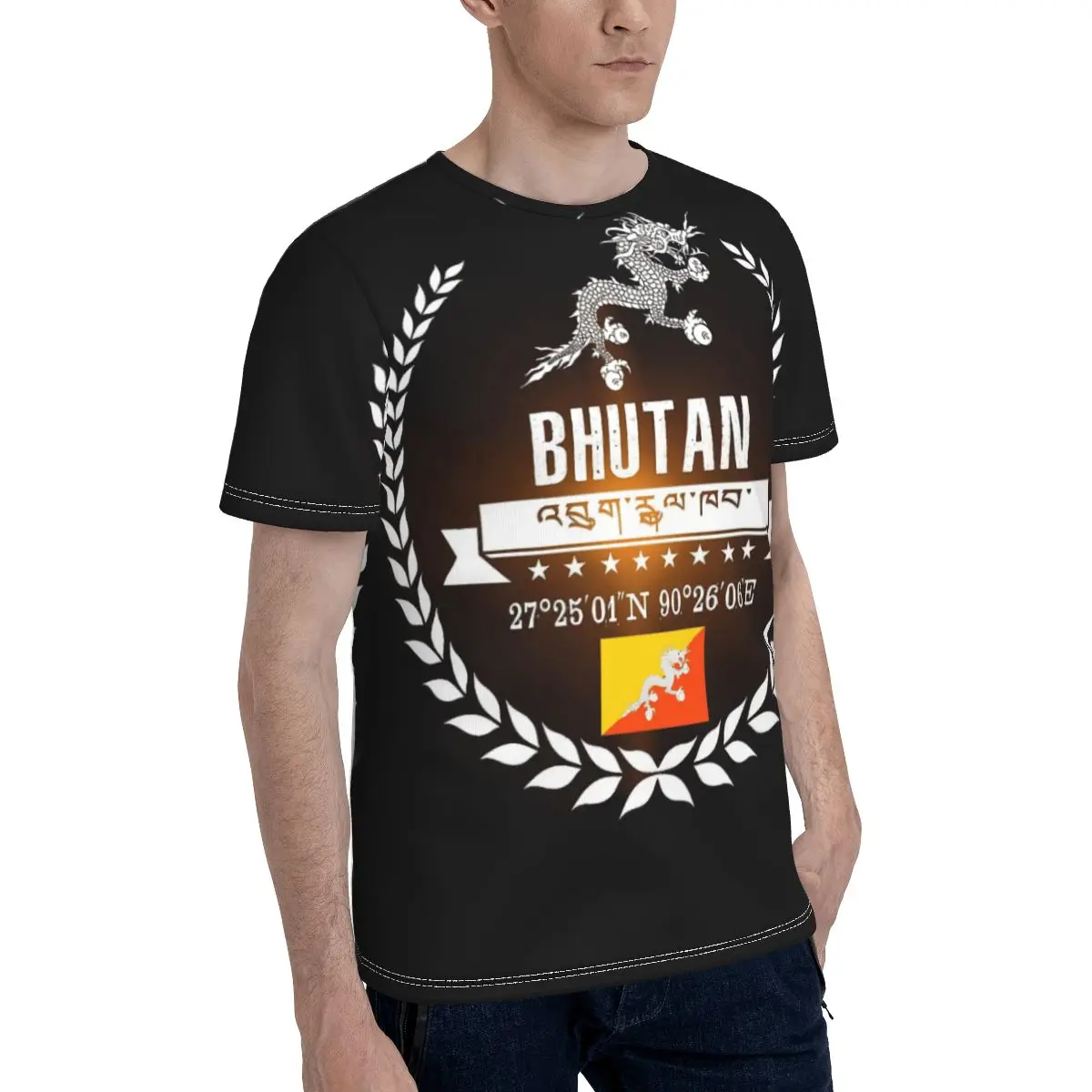 

Promo Baseball Bhutan Emblem T-shirt premium Men's T Shirt Print Humor Graphic R333 Tees Tops European Size