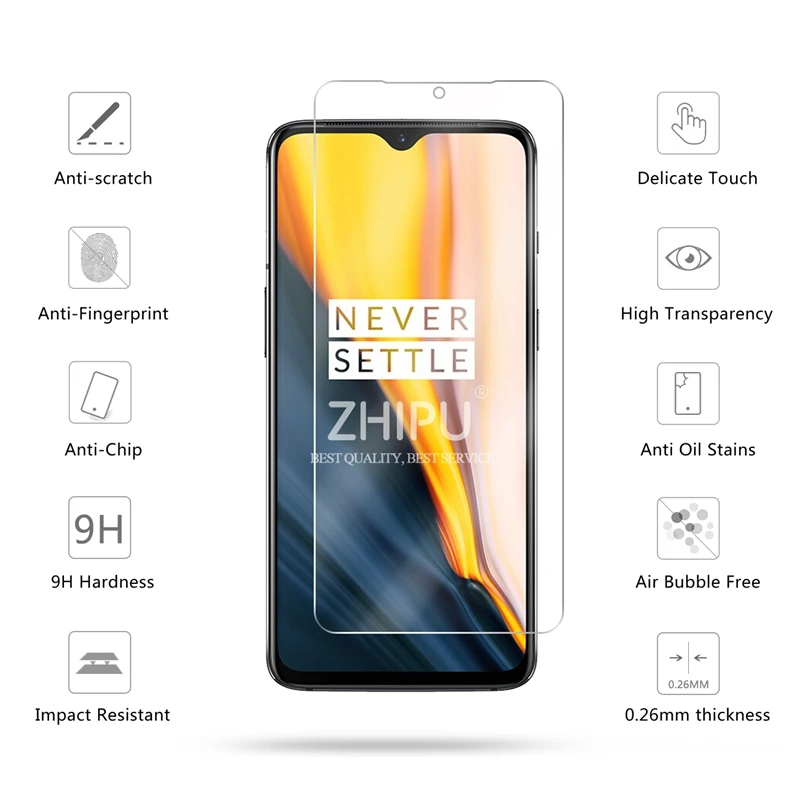 10 шт. закаленное стекло для OnePlus 7T 7 6T 6 5T 5 3t 3 Защита экрана закаленное стекло для One Plus 7T 7 6T 6 5T 5 3t 3 пленка
