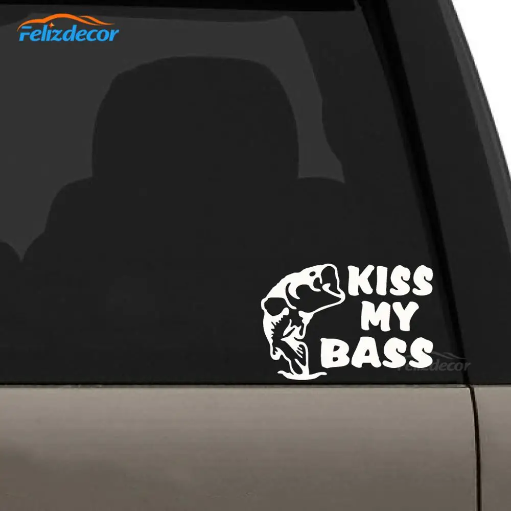 Милый рыбы с открытым наклейка в форме губ поцелуй меня бас автомобиль для кузова