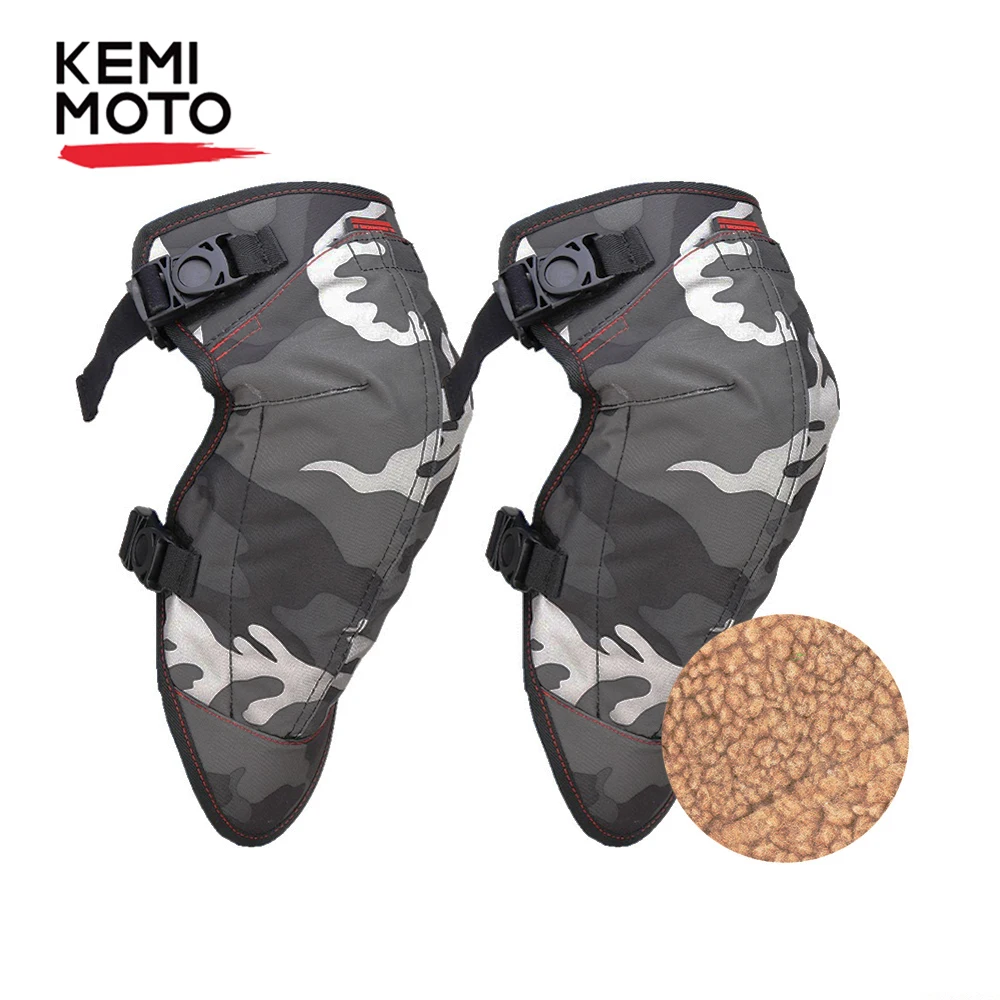 KEMiMOTO мотоциклетные наколенники утепленные зимние уличные Moto мотоцикл защитное