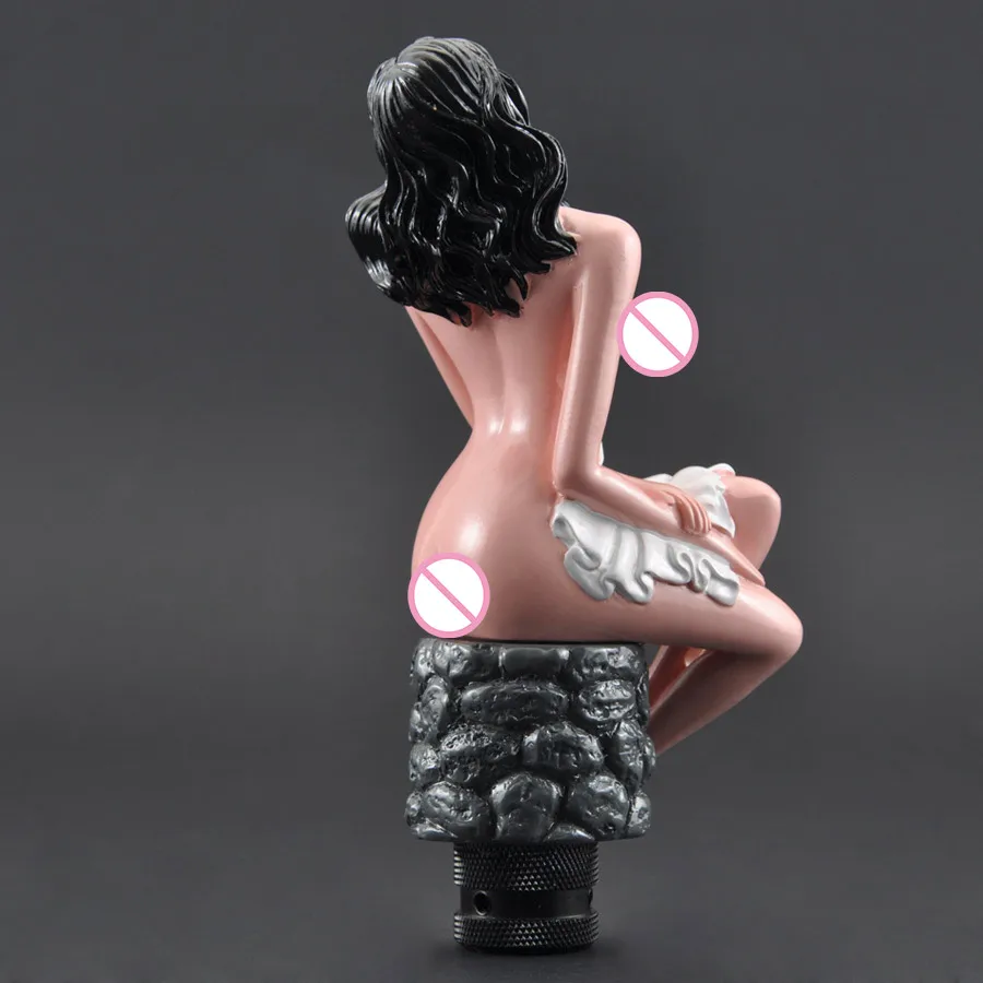 Car Gear Shift Knob Shifter For Sedan Coupe SUV Crossover Truck Wagon Hatchback White Pretty Naked Sexy Lady Girl Goddess Style |