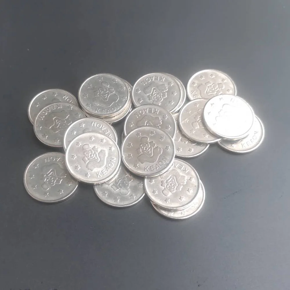 

100pcs 24.2*1.8mm Stainless Steel Arcade Game Token Coins Arcade Game Clown Token Coin