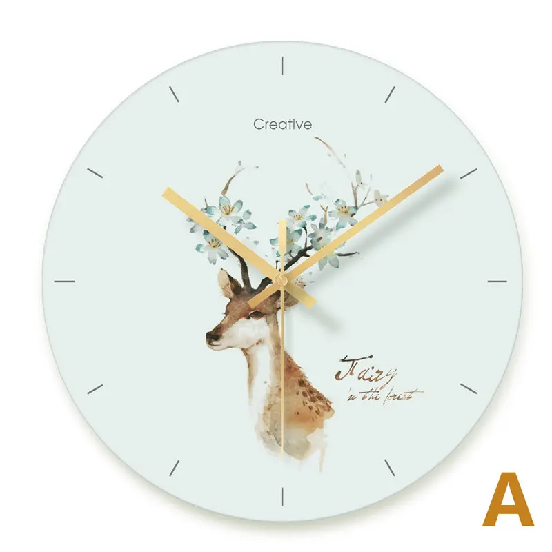 3043 Wall Clock Nordic Household Mute Living Room Bedroom Minimalist Modern Decorative Wall Watch 14 Inch Quartz Round Clocks - Цвет: 3043