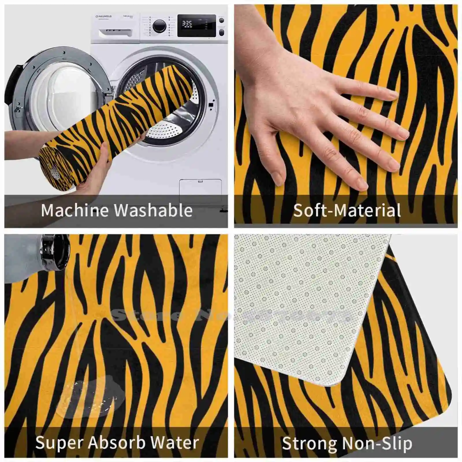 Домашний ковер с принтом тигра 3 размера животных