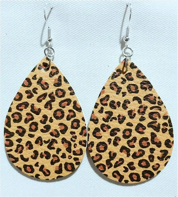 Женские серьги-подвески из искусственной кожи с леопардовым принтом | Украшения