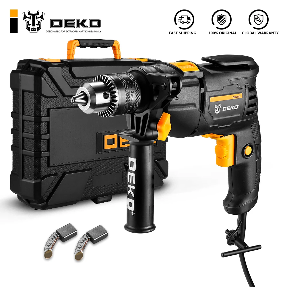 

DEKO 220V Electric Screwdriver 2 Functions Electric Rotary Hammer Drill Power Tools Electric Tools(DKIDZ Series)