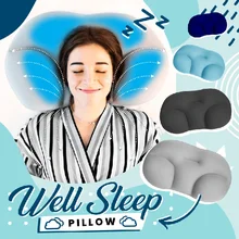 Almohada 3D para dormir bien, cojín creativo para dormir profundamente en el cuello, Micro Airball, súper suave, alivio de presión, Textiles para el hogar (3)
