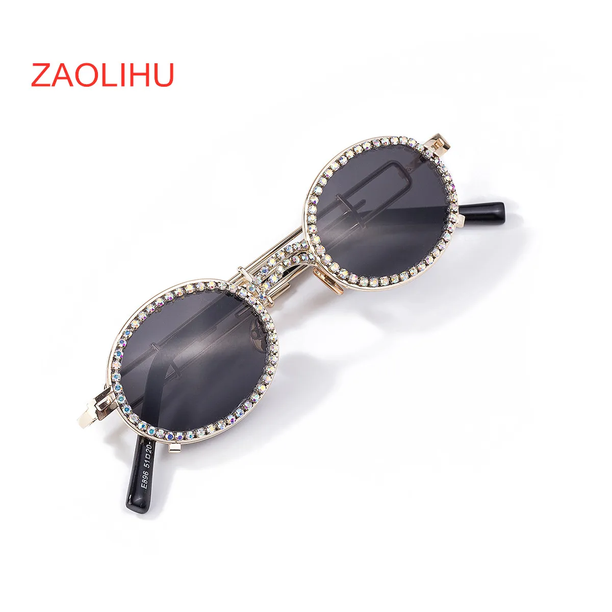 Овальные бриллиантовые солнцезащитные очки ZAOLIHU металлические мужские в стиле