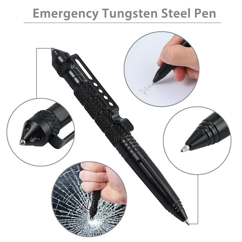 Наружная карманная черная тактическая ручка стеклянный выключатель для