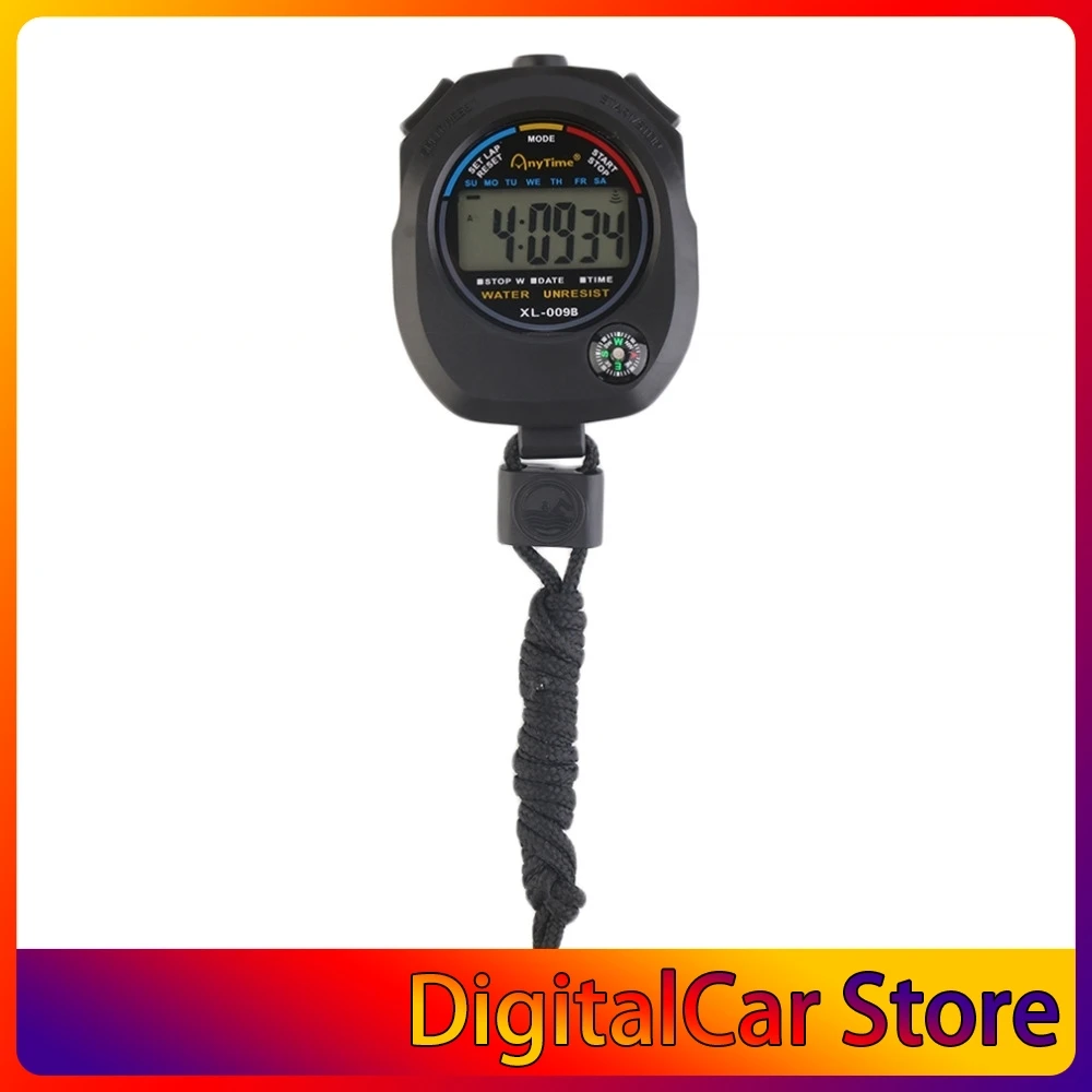 

Водонепроницаемый спортивный секундомер, профессиональный ручной цифровой ЖК-дисплей, спортивный секундомер, хронограф, счетчик, таймер с ...