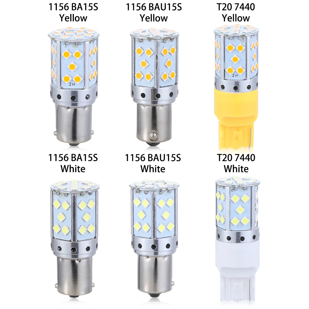 1156 BA15S BAU15S PY21W T20 7440 3030 35SMD Canbus Бесплатная светодиодный ная лампа автомобильная