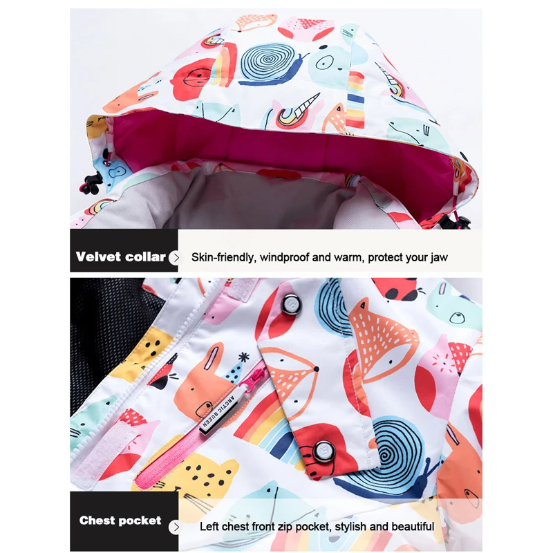 Зимние новые детские лыжные костюмы уличная Лыжная куртка штаны наборы для