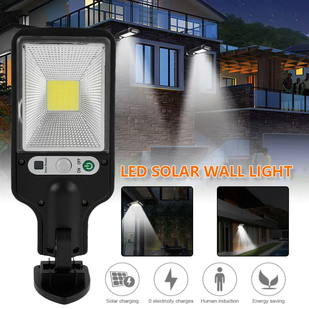 

360 Degree Solar Street Light PIR Motion Sensor Wall Lamp Solar Powered Security Lighting Outdoor Garden Yard Path Night Light